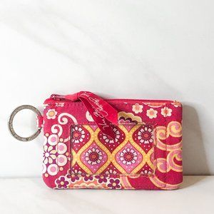 Vera Bradley Raspberry Fizz Mini Keychain Wallet